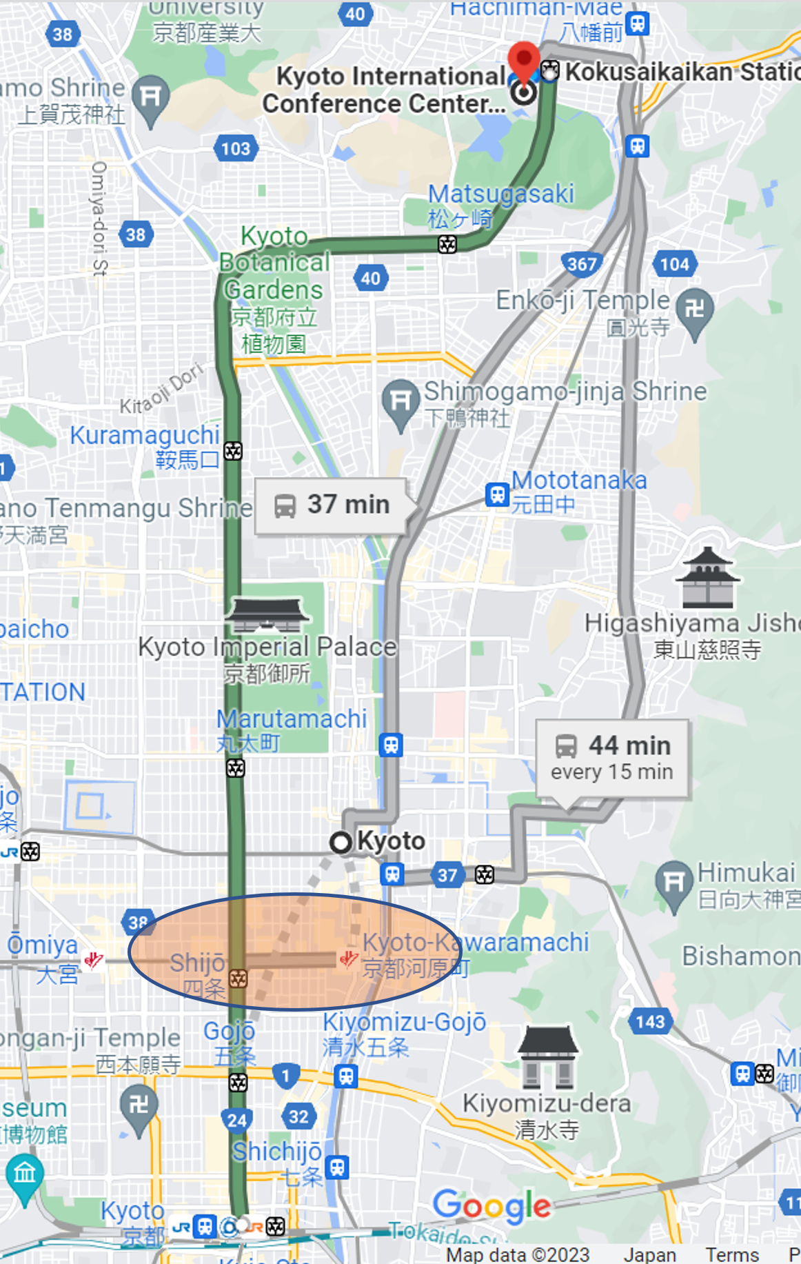 Access to ICC Kyoto from Kyoto station